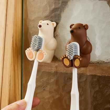 Cartoon Bear Toothbrush Holder Wall-mounted..