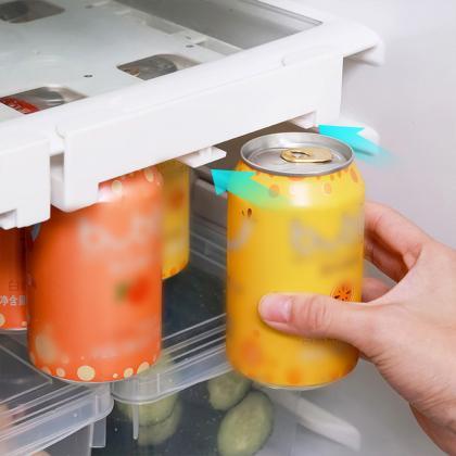 Refrigerator Organizer Drawer Soda Can Dispenser..