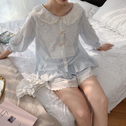 Women's Lolita Princess Lace Pajama..