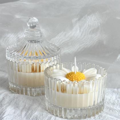 Light Luxury Sunflower Scented Candles In Glass..