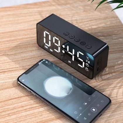 Wireless Bluetooth Speaker Small Mini Alarm Clock..
