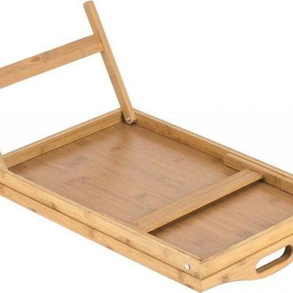 Bed Tray Table With Folding Legs And Breakfast..
