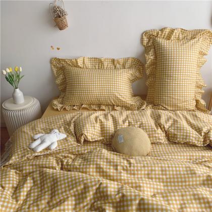 Cotton Bedding Sets Bed Cotton Duvet Flat Sheet..