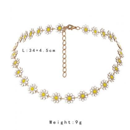 Flower Daisy Clavicle Chain Necklaces Women Girls..