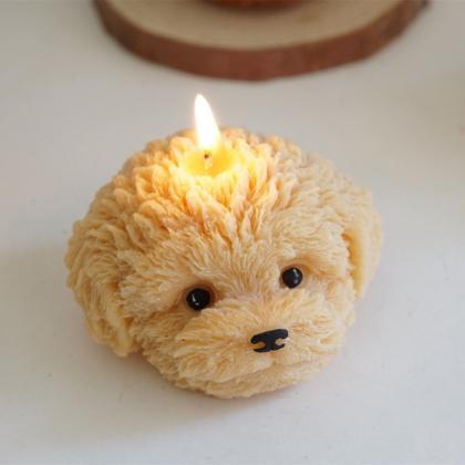 Cute Teddy Dog Candle Creative Interesting Candle..