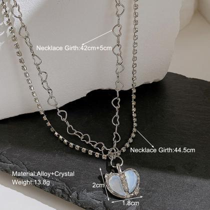 Fashion Goth Heart Pendant Choker Clavicle Chain..
