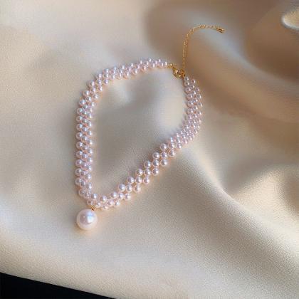 Pearl Woven Choker Necklace