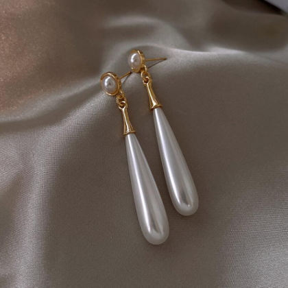 Fashion Water Drop Pearl Earring Elegant..