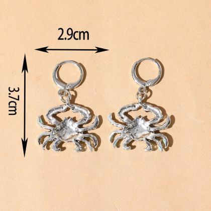 Lovely Crab Shape Drop Earrings For Women Girls..
