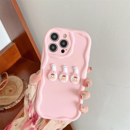 Cartoon Cute 3d Alpaca Girl Pink Phone Case For..