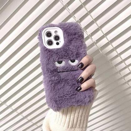 Cute Funny Fur Fluffy Phone Case For Iphone 14 13..