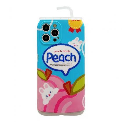 Peach Cute Pink 3d Juice Cans Phone Cases For..
