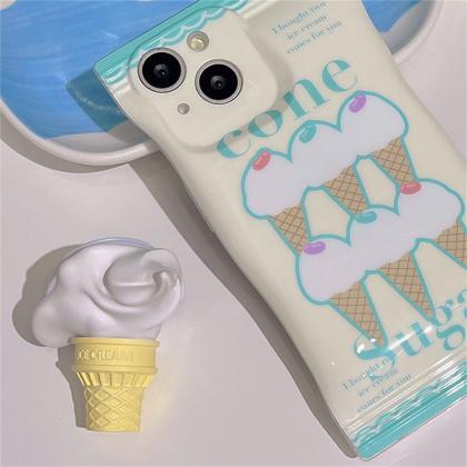 Cute Melted Ice Cream 3d Simulation Holder Grip..