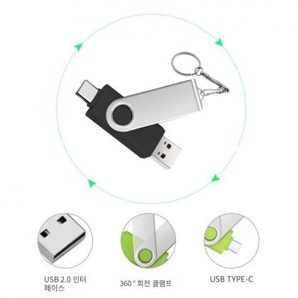 Type C Two In One Usb Flash Drive Black 64g..