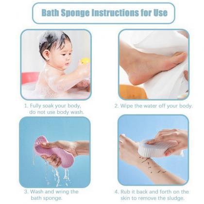 Soft Sponge Body Scrubber Bath Exfoliating Scrub..