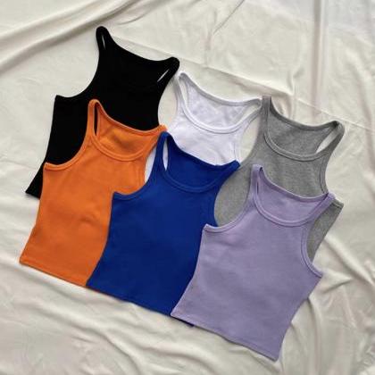 Tank Tops, Stretch, Girls, Cropped Tops
