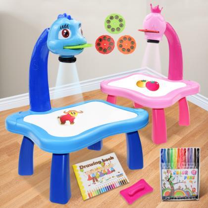 Children Led Projector Art Drawing Table Toys Kids..