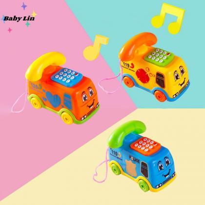 1pcs Baby Toys Music Cartoon Bus Phone Educational..
