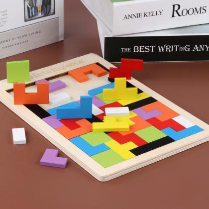 Puzzle Colorful Wooden Tangram For Kids Children..