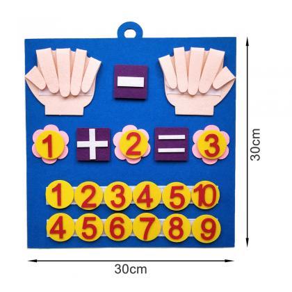 Kid Montessori Toys Felt Finger Numbers Math Toy..