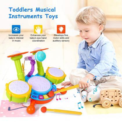 Kids Drum Set Toddlers 1-3 Musical Baby..