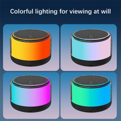 Mini Colorful Light Speaker Bluetooth-compatible..