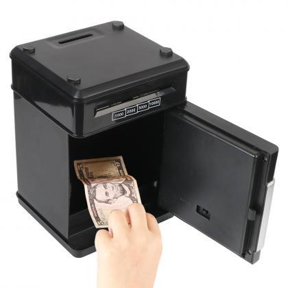Electronic Piggy Bank Automatic Mini Safe Coins..