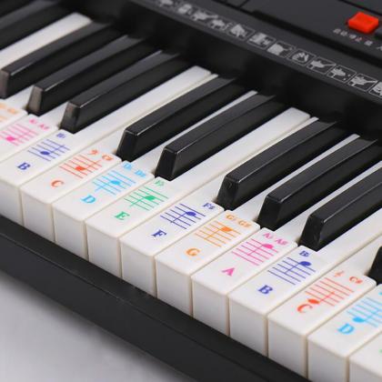 61key Color Piano Letter Notes Transparent Piano..