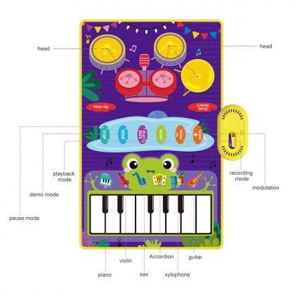 80x50cm Music Play Mat For Kids Toddlers Floor..