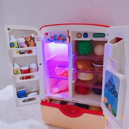 Kids Toy Fridge Refrigerator Accessories With Ice..