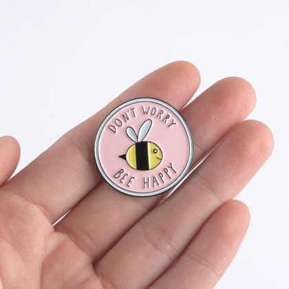 Pink Round Insect Bee Brooches Don't..