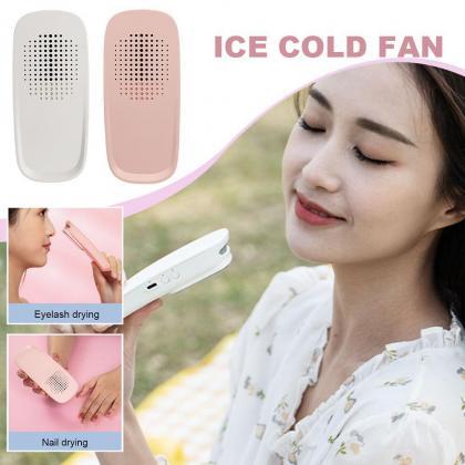 Ice Cold Fan 2in1 3 Gears Natural Wind Handheld..
