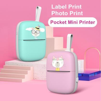 Mini Printer Portable Thermal Printer Photo Lable..