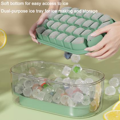 Ice Cube Tray Easy Press Ice Cube Mold Food Grade Silicone Ice Container  Bar Cocktails Ice Maker Cub on Luulla