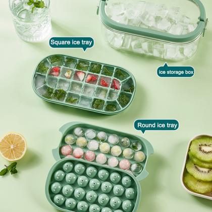 NEW! Easy Pop Out ICE CUBE TRAY 10 Slots Silicone Mould Lemon & Lime