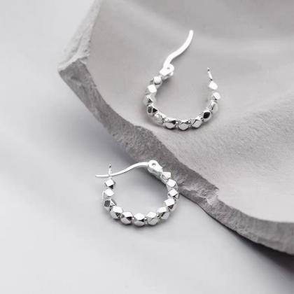 925 Sterling Silver Hoop Earrings Simple..