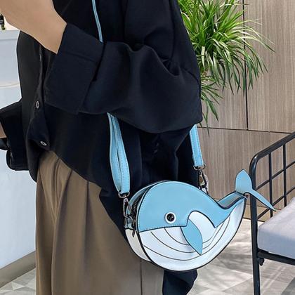 Cute Small Whale Women's Shoulder Bag..