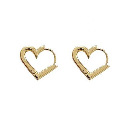 925 Sterling Silver Heart Earrings Charming..