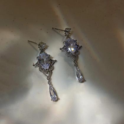 Korean Baroque Shiny Waterdrop Crystal Drop..
