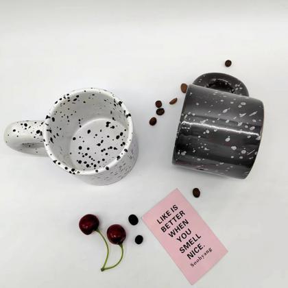 Mugs Korean Style Household Water Cup Ink Dot..