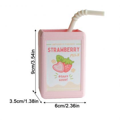 Strawberry Flavor Juice Box Flower Pot Set Storage..