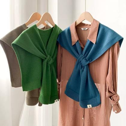 Korean Knitted Shawl Female Autumn And Winter..