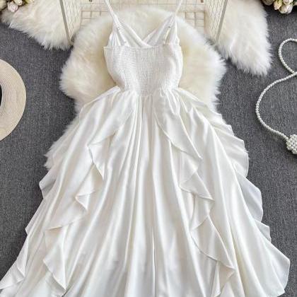 Spaghetti Strap Dress,cute Dress,white Dress,fairy..