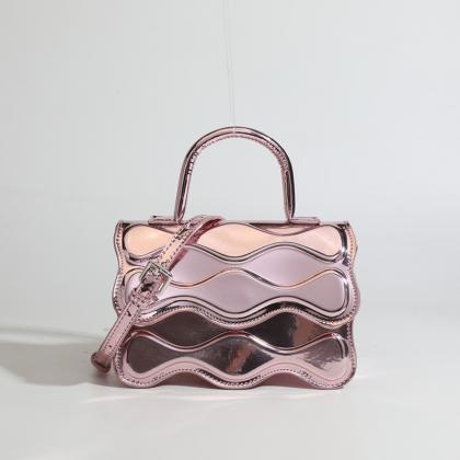 Mini Glossy Crossbody Bags With Short Handle For..