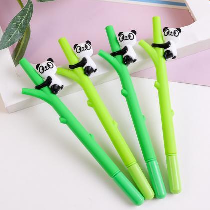 36 Pcs Wholesale Panda Holding Bamboo Gel Pen..