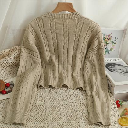 Long Sleeve O-neck Knitting Female Top Autumn..