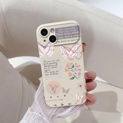 Korean Style Butterfly Phone Case For Iphone 15 14..
