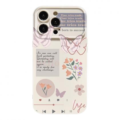 Korean Style Butterfly Phone Case For Iphone 15 14..