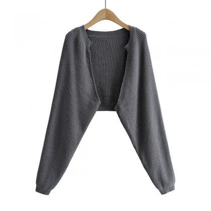 Sexy Cropped Cardigan Knitted Short Cardigan..