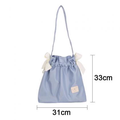 Handbag For Women Cute Drawstring Bow Tie Shoulder..